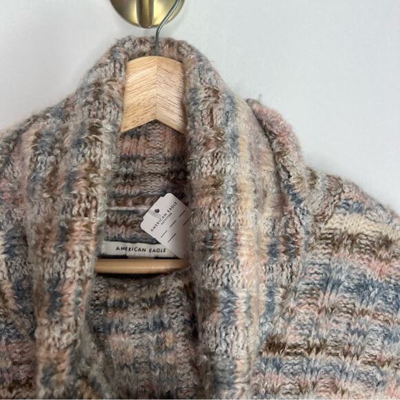 American Eagle Knit Turtleneck Cropped Sweater Pastel - Picture 4 of 4